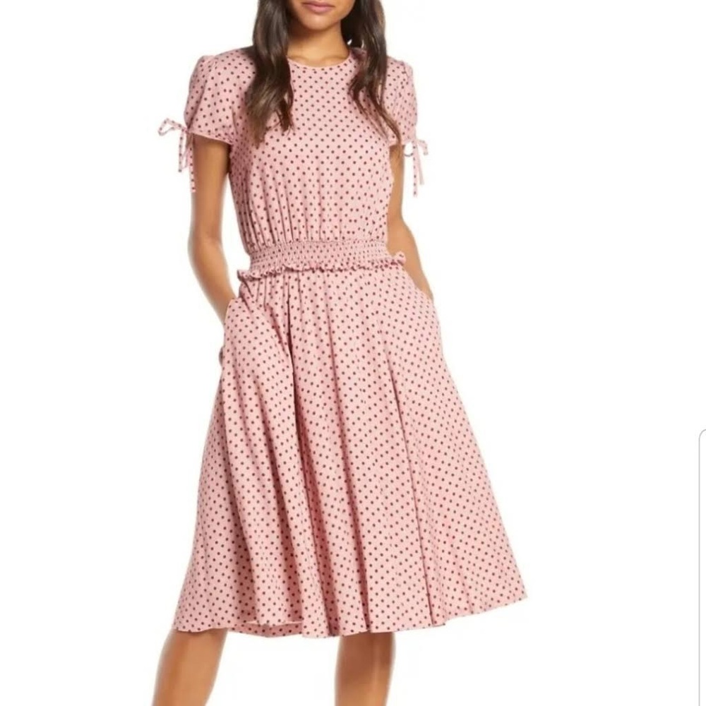 GMG polka dot Corrine Midi Dress,